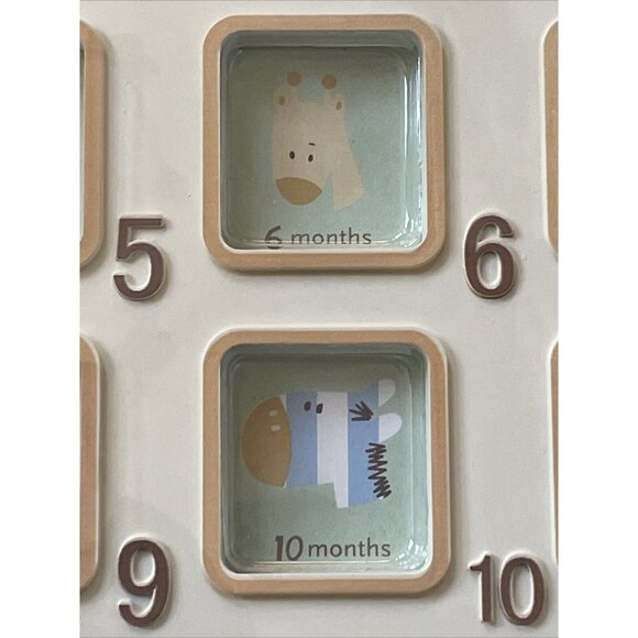 Cudlie! Childs First Year Photo Frame Boy Noahs Ark 13 Photo Insert Windows - Picture 9 of 13